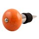 Orange Crackle Ceramic Wine Stopper
